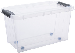 plast team Aufbewahrungsbox PROBOX mit Rollen, 70 Liter