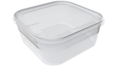 plast team Gefrierdose Helsinki, 0,9 Liter, quadratisch