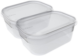 plast team Gefrierdosen-Set Helsinki, 1,4 Liter, 2er Set