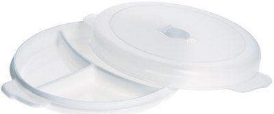 plast team Mikrowellen-Teller Micro, 3 Fächer