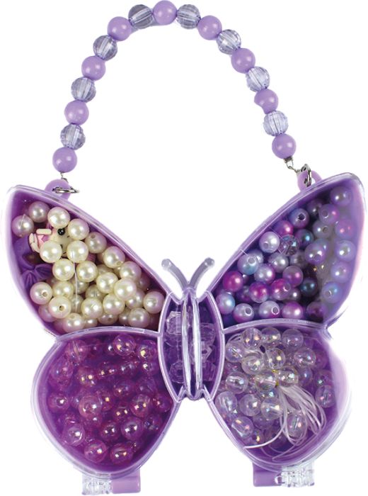 Perlenbox Schmetterling lila