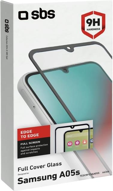 SBS Glas Displayschutz Full Cover für Samsung Galaxy A05s