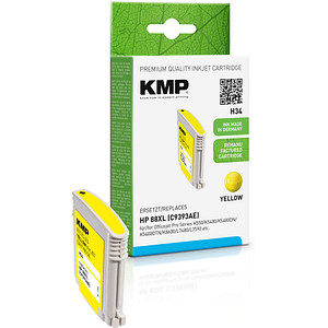 KMP H34 gelb Tintenpatrone ersetzt HP 88XL (C9393AE)