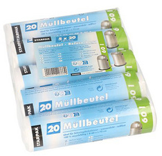 PAPSTAR Mülleimerbeutel HDPE, 60 Liter, weiß