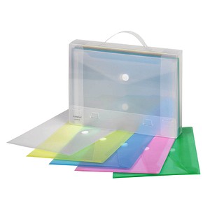 25 FolderSys Dokumententaschen DIN A4 farbsortiert glatt 0,20 mm