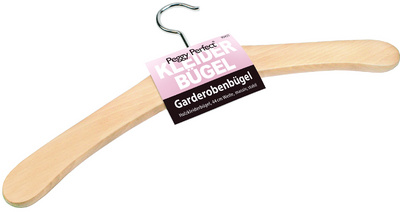 Peggy Perfect Holz-Kleiderbügel ohne Steg, natur lackiert Peggy Perfect Holz-Kleiderbügel ohne Steg, natur lackiert