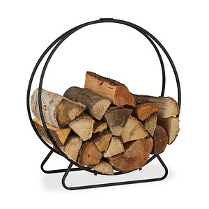 relaxdays Kaminholzkorb schwarz 61,0 x 26,0 x 65,0 cm relaxdays Kaminholzkorb schwarz 61,0 x 26,0 x 65,0 cm