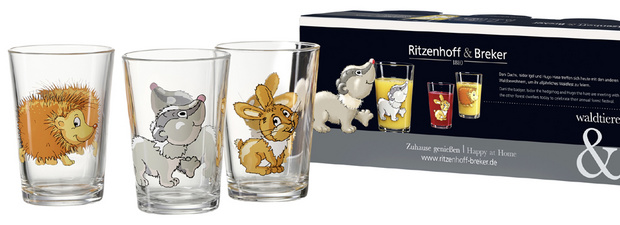 Ritzenhoff & Breker Kinder-Trinkglas "WALDTIERE"