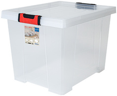 EDA Aufbewahrungsbox CLiPSTOCK, 45 Liter, PP, transparent