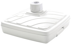 EDA Sonnenschirmständer, Kunststoff, eckig, (B)565 mm, weiß