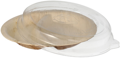 STARPAK Palmblatt-Teller mit Deckel, 2-geteilt, 300 ml