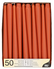 PAPSTAR Leuchterkerzen, 22 mm, rost, 50er Pack