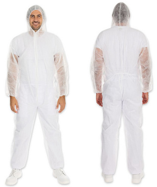 HYGONORM PP-Overall mit Kapuze, weiß, XXL