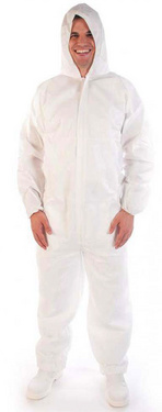 HYGOSTAR PP-Overall mit Kapuze, weiß, XXL