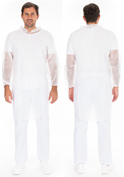 HYGONORM Besucherkittel Light mit Klettverschluss, weiß, XXL