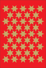 HERMA Weihnachts-Sticker DECOR "Sterne", 14 mm, gold