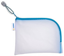 HERMA Reißverschlusstasche "Mesh Bags", DIN A6, blau
