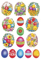 HERMA Oster-Sticker DECOR "Blumen & Küken