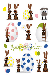 HERMA Oster-Sticker TREND "Hasenparty