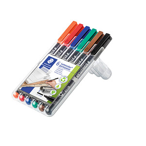 STAEDTLER Lumocolor® Folienstifte-Set farbsortiert permanent 6 St.