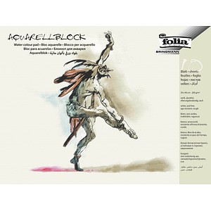 folia Aquarellblock, rauh, 300 x 400 mm, 200 g/qm, weiß
