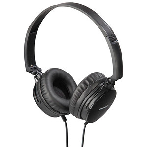 THOMSON HED2207BK Kopfhörer, On-Ear, Mikrofon, faltbar, Flachbandkabel, Schwarz