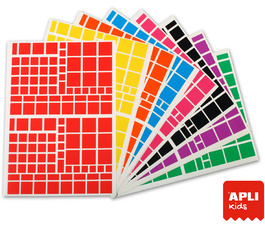 agipa APLI Kids Sticker "Quadrat", auf Bogen, Großverpackung