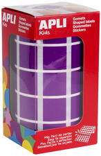 APLI Kids Sticker Creative "Quadrat", auf Rolle, lilas