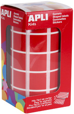 APLI Kids Sticker Creative "Quadrat", auf Rolle, rot
