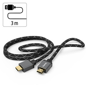 hama Ultra High Speed HDMI Kabel 3,0 m schwarz, grau