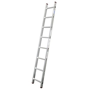 KRAUSE Anlegeleiter CORDA silber 8 Sprossen, H: 225,0 cm