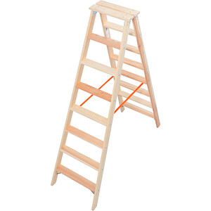 KRAUSE Stehleiter Stabilo natur 2x 8 Stufen, H: 190,0 cm