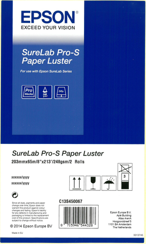 EPSON 1x2 Epson SureLab Pro-S Paper BP Luster 203 mm x 65 m 254 g