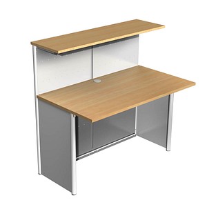 kerkmann Grundtheke Genua, gerade, alusilber/buche