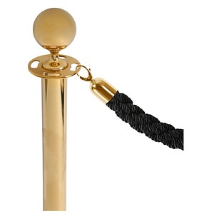 Showdown® Displays Absperrkordel Stoff schwarz, gold 150,0 cm Showdown® Displays Absperrkordel Stoff schwarz, gold 150,0 cm
