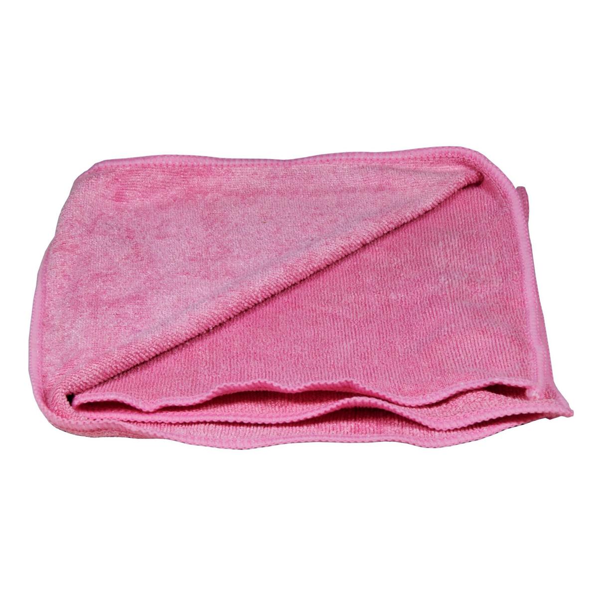 Mikrofasertuch Stretch Economy, 39 x 39 cm, Schlingenfrotteestruktur | rot feucht für Verschmutzungen und allgemeine Reinigung, trocken als Staubtuch