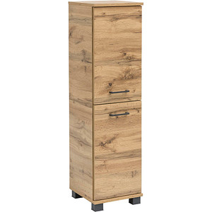 MÖBELPARTNER Badschrank Nora eiche landhaus 30,3 x 32,6 x 116,9 cm