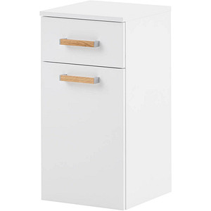 MÖBELPARTNER Waschtischunterschrank Duo kreideweiß 32,7 x 35,3 x 67,0 cm