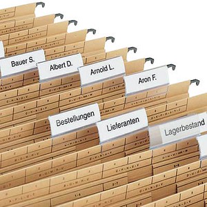 250 Beschriftungsschilder für Hängeregister weiß 250 Beschriftungsschilder für Hängeregister weiß