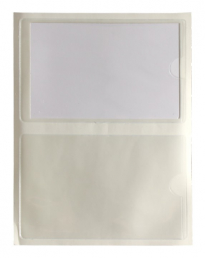 100 Probeco Visitenkartentasche selbstklebend transparent