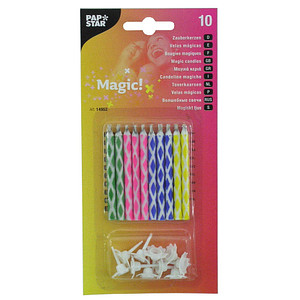 10 PAPSTAR Kerzen Magisch mehrfarbig