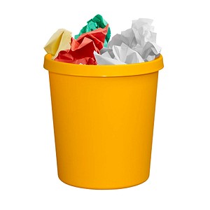 helit Papierkorb "the german", 18 Liter, PE, gelb