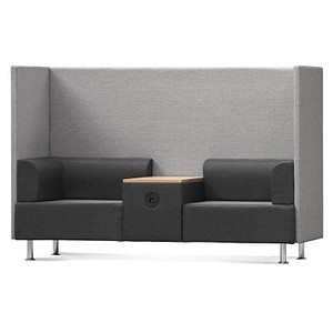 rocada 2-Sitzer Besprechungsecke Soft Seating schwarz, grau grau