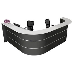 kerkmann L-Theke BARI, für 1-2 Personen, anthrazit