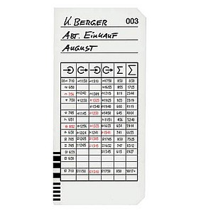 BÜRK MOBATIME STEMPELKARTE TYP 2-5 F.K975 (B01820400400)