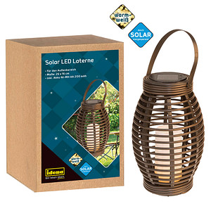 Idena Laterne LED Solarleuchte bronze
