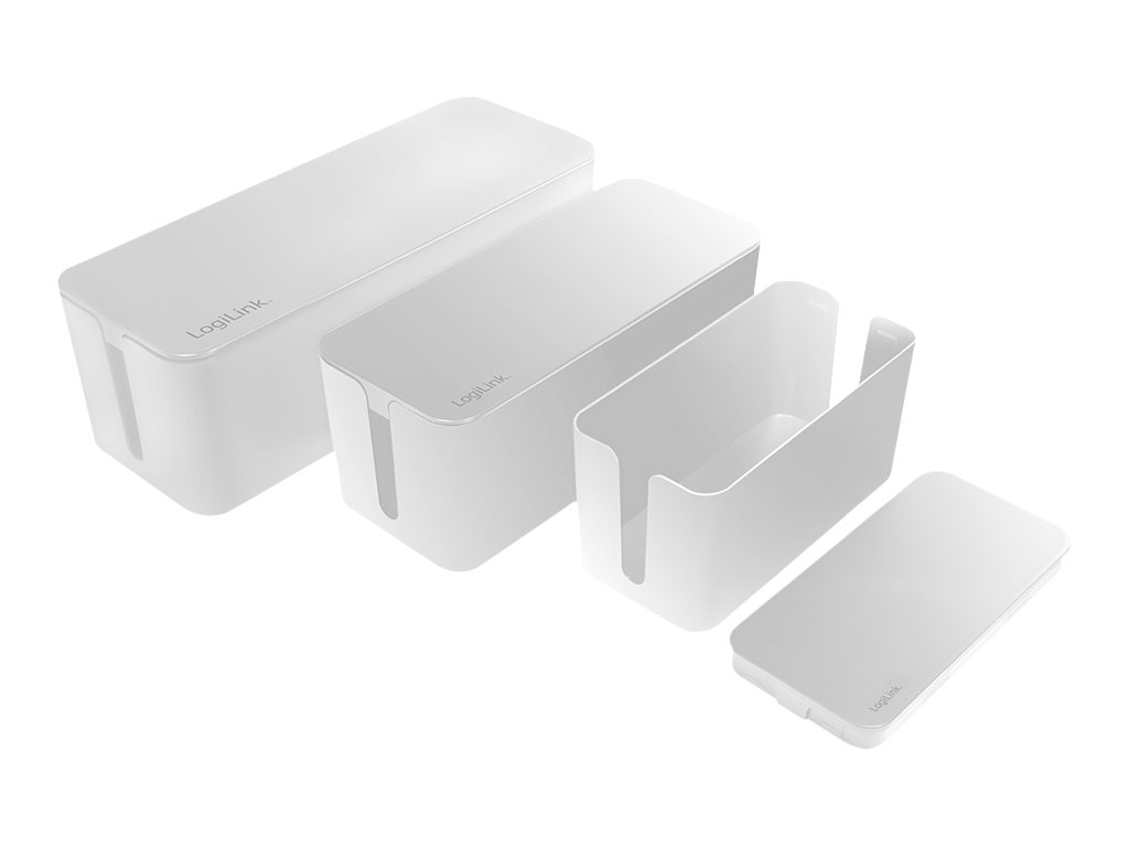 LogiLink Kabelbox-Set, 3 Größen, weiß
