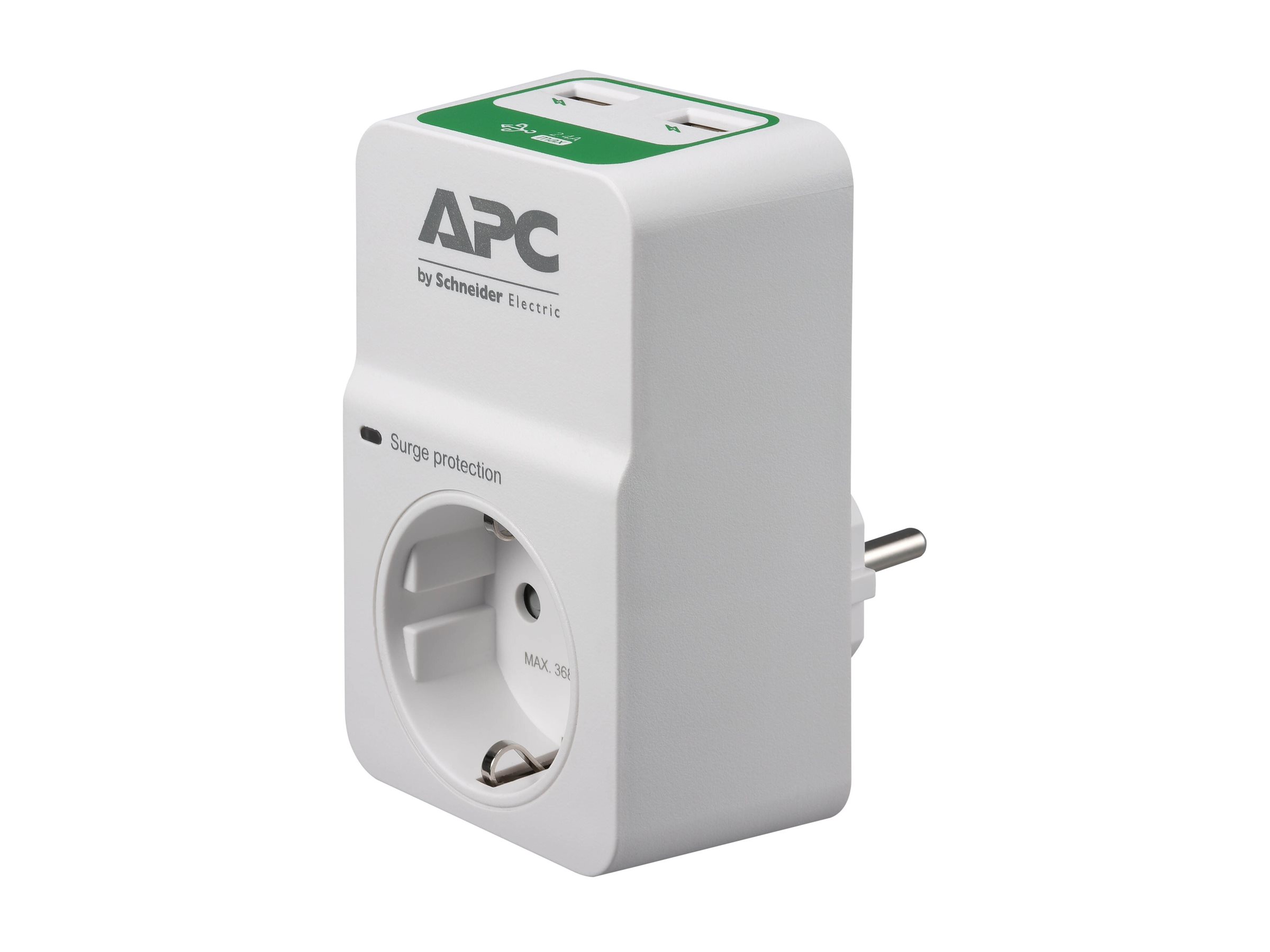 APC Essential SurgeArrest 1 Outlet 230V 2 Port USB Charger Germany