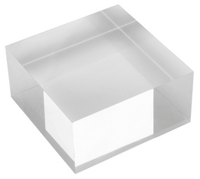 deflecto Acryl-Block, transparent, 50 x 50 x 25 mm