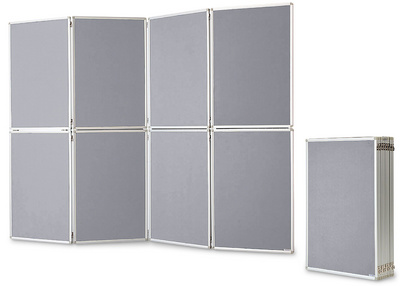 magnetoplan Präsentationswand, zusammenklappbar, grau